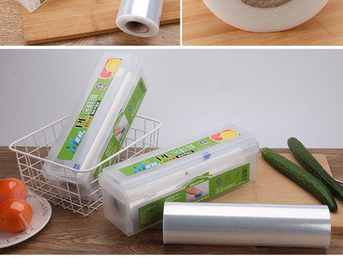 暢晟廚房食品保鮮膜切割器切割盒pe保鮮膜大卷批發(fā)包裝家用冰箱
